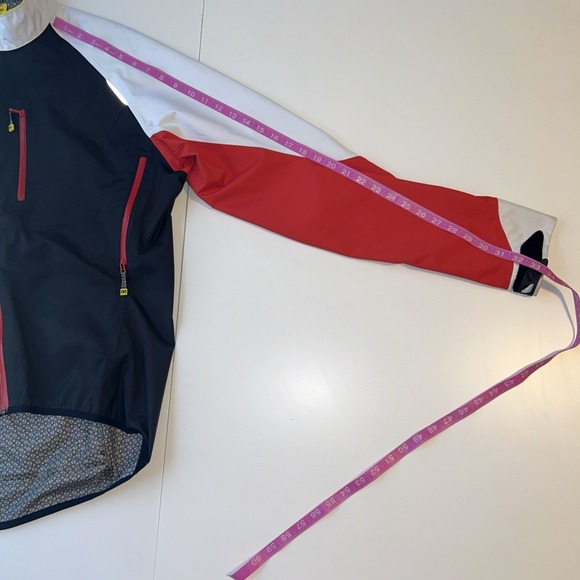 Mavic Rain Ride Jacket Ergo Cuff Pockets Red White Size XL - Picture 14 of 14